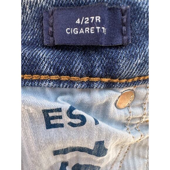 GAP Women's Medium Dark Wash Cigarette High Rise Skinny Jeans - Picture 6 of 7